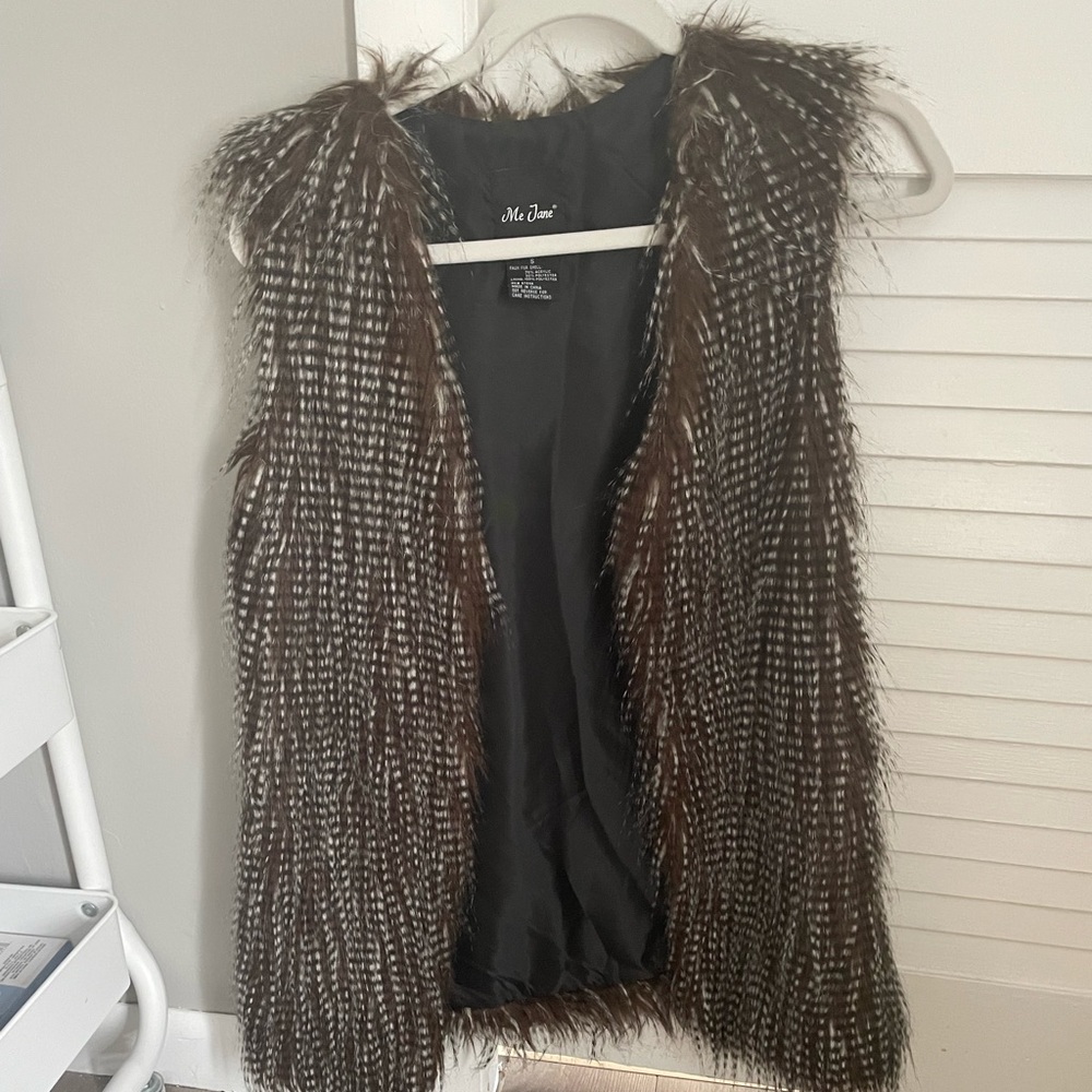Faux ostrich vest